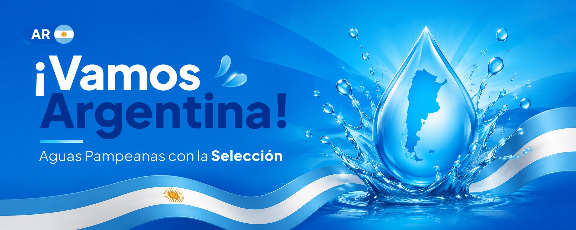 ¡Vamos Argentina! Aguas Pampeanas con la Selección